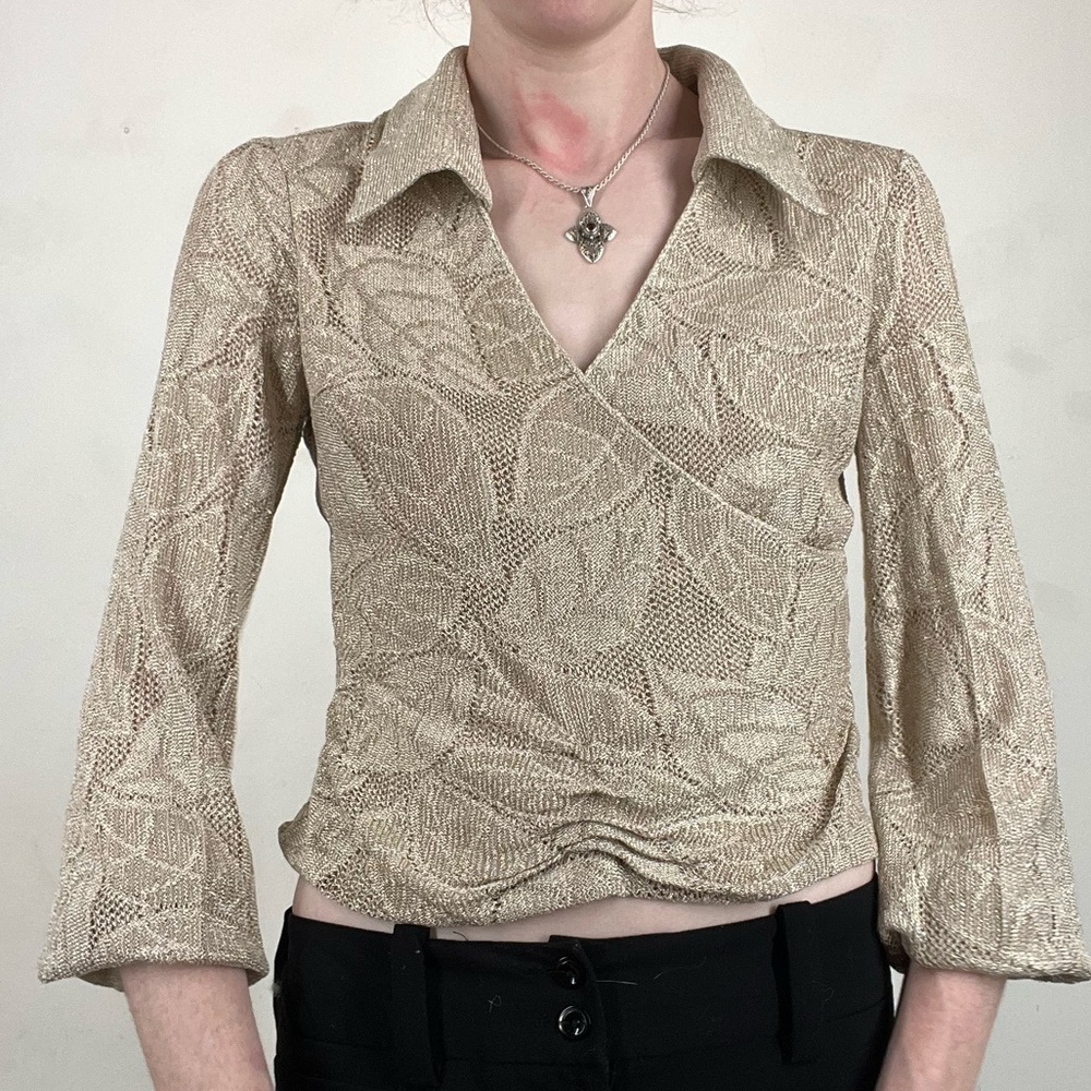 JS Collections, size ten, cream blouse